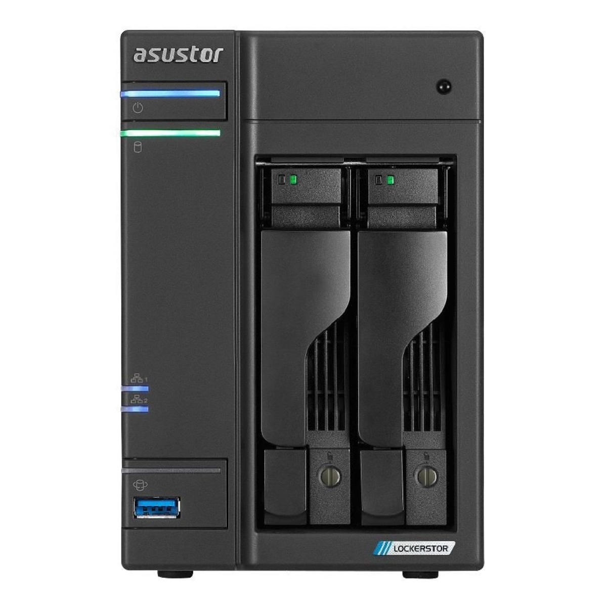 Storage NAS Asustor AS6702T V2 - Nuvem Pessoal Privada - 2 x 2.5 GbE - 4 Slots M.2 NVMe - 2 baias SATA