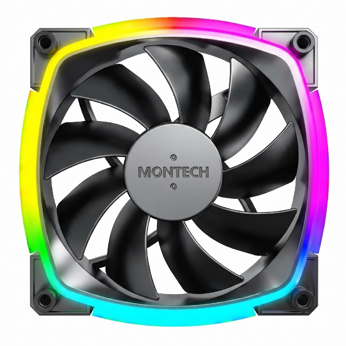 Cooler 120mm Montech AX120 PWM - LED ARGB - Preto - AX120 PWM Black
