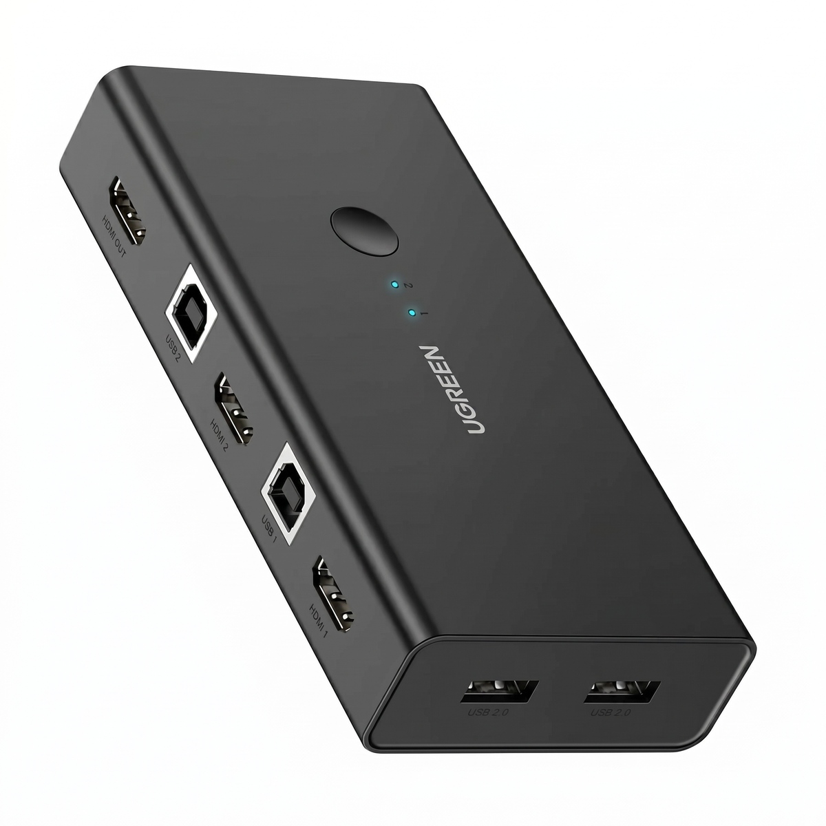 Switch KVM Ugreen CM200 - 2 Computadores em 1 Monitor - HDMI 4K - 4 Portas USB - 50744