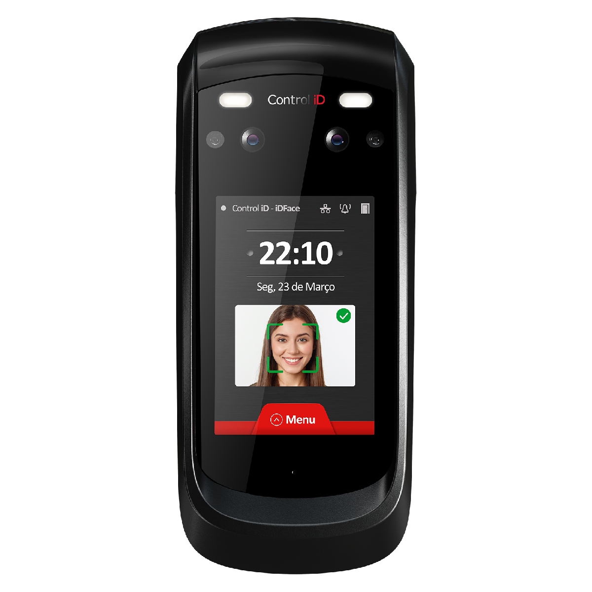 Controle de Acesso Facial Control iD iDFace Pro - 10.000 Faces - 125KHz - Interfone SIP - IP65 - IDFACEPRO/FP/A