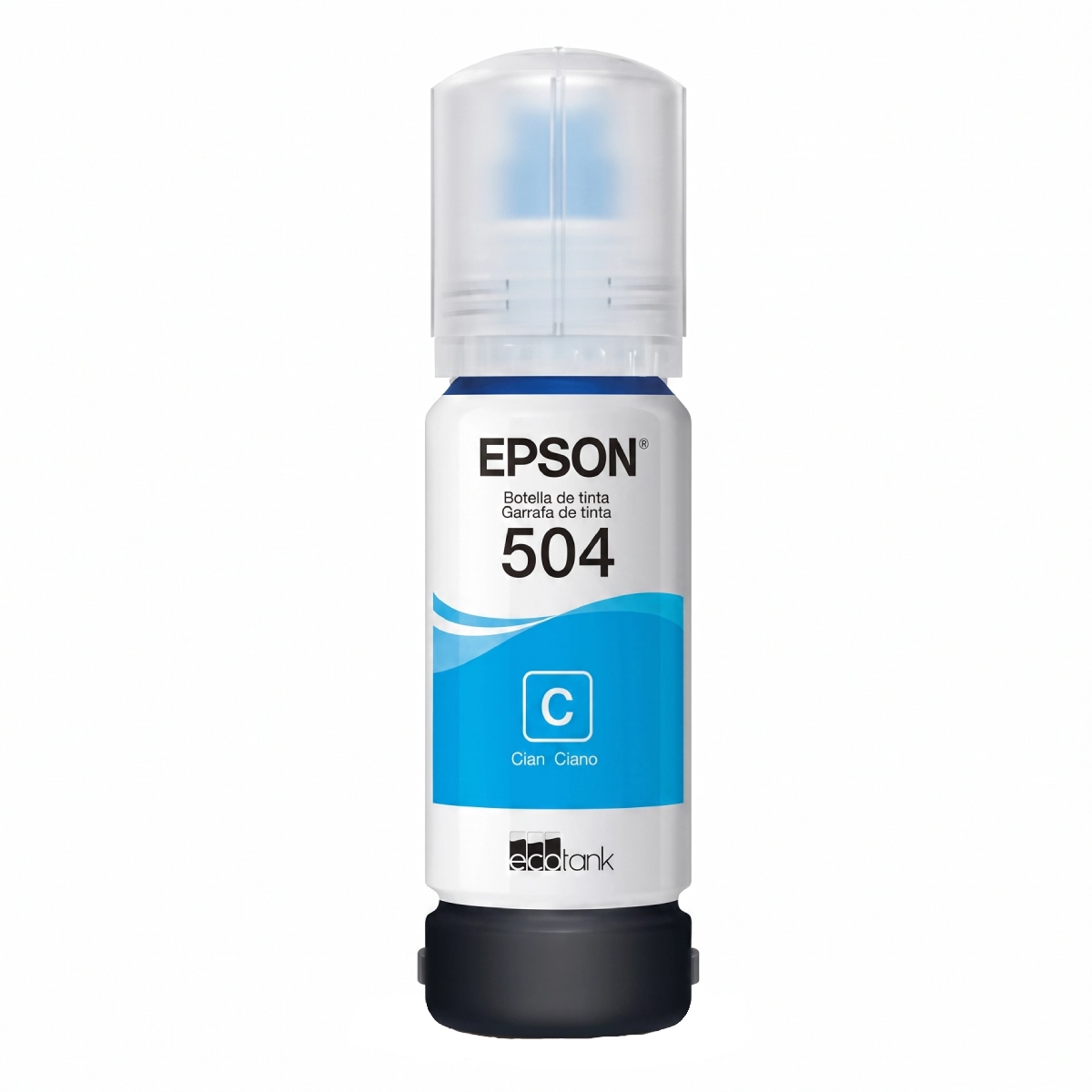 Refil de Tinta Epson T504222-BR - 70ml - Ciano - Para Multifuncionais Tanque de Tinta Epson L4150 / L4160 / L4260 / L6161 / L6171 / L6191 / L6270 / L14150