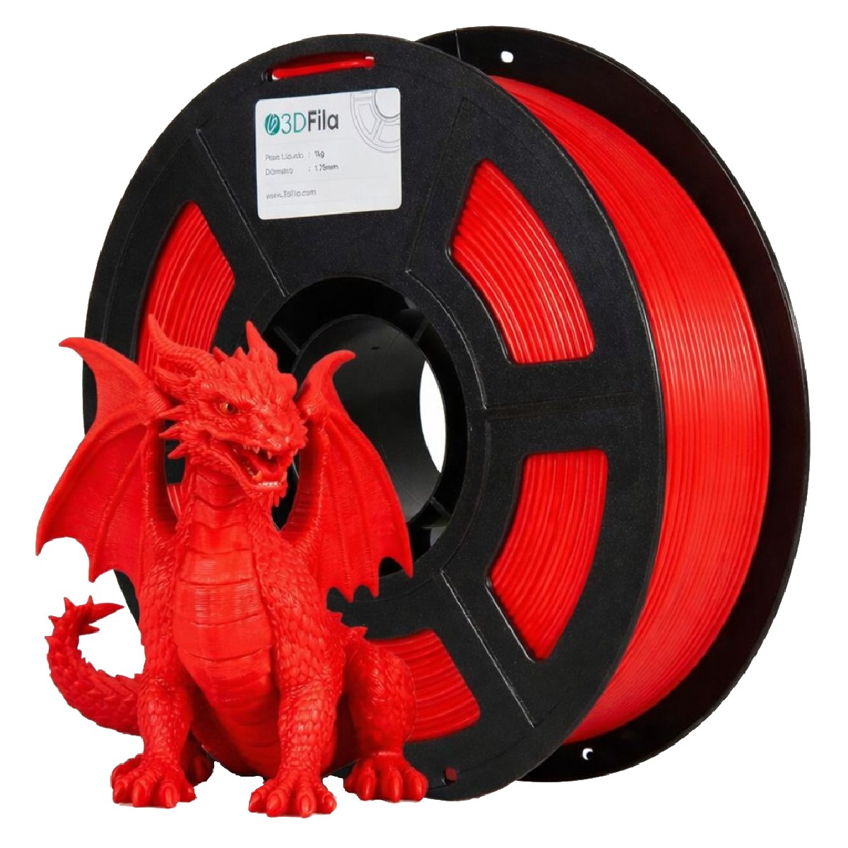 Filamento para Impressora 3D - PETG XT - Vermelho Aranha - 1Kg - 1,75mm - 3D Fila PTG551753