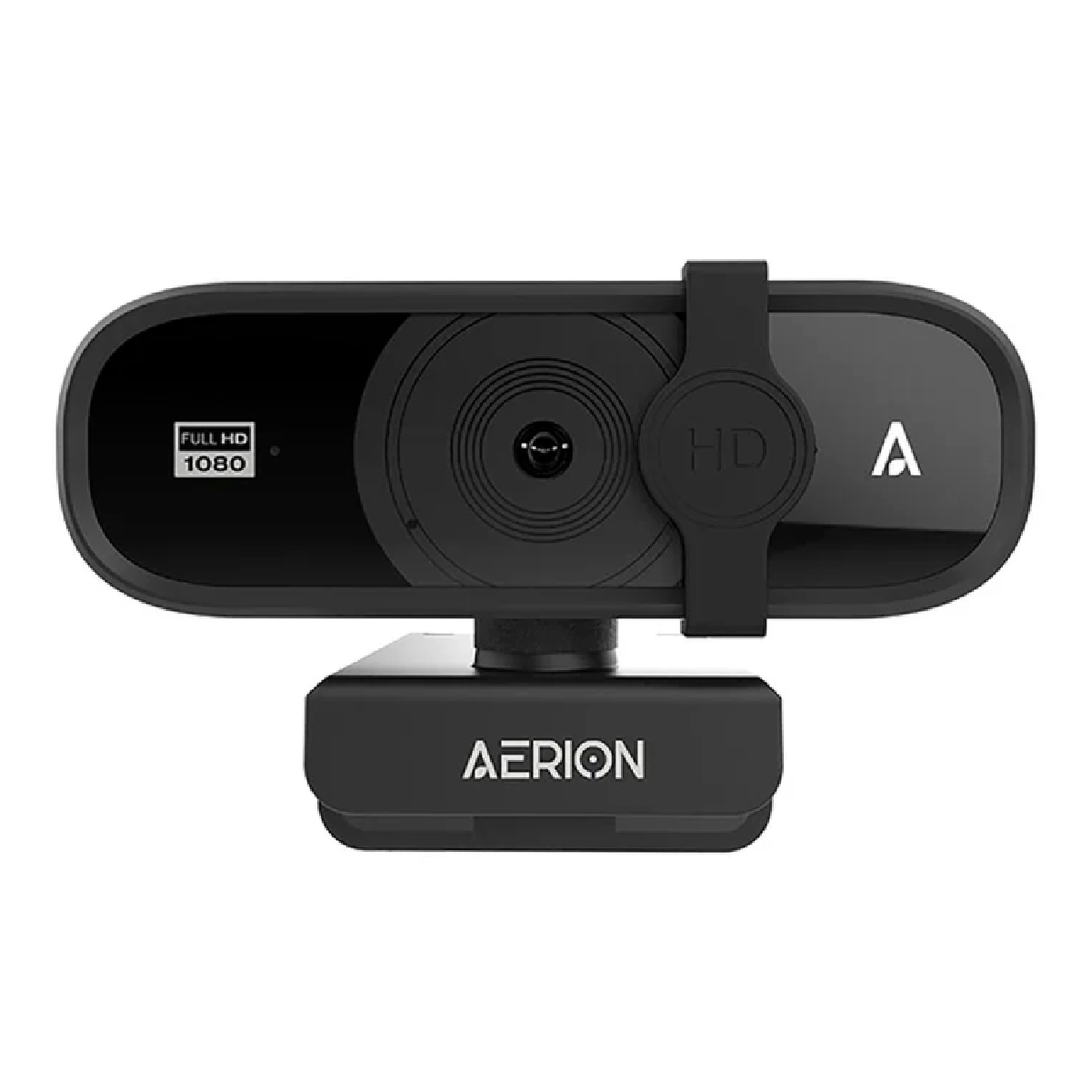 Webcam Aerion Visus 100 - Video Chamada em Full HD - Foco Automático - 60 FPS - Microfone Duplo - Redução de Ruído - Tampa de Privacidade - Preta - WEB100