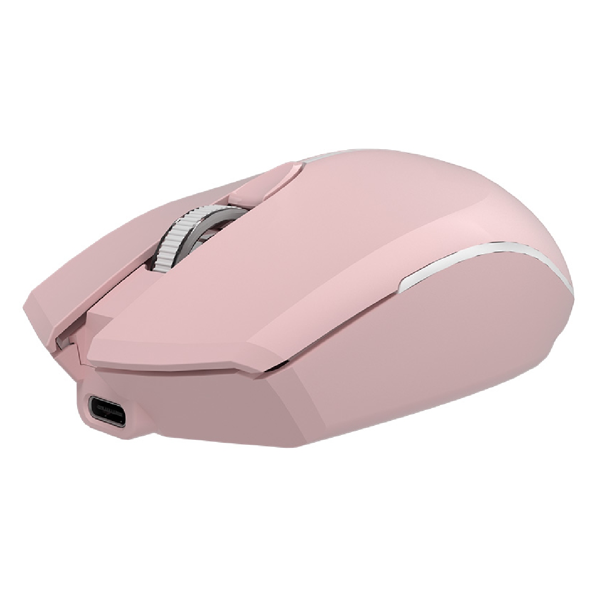 Mouse sem Fio C3Tech M-BT40PK - Bateria Recarregável - 2.4GHz e Bluetooth - 1600dpi - Rosa