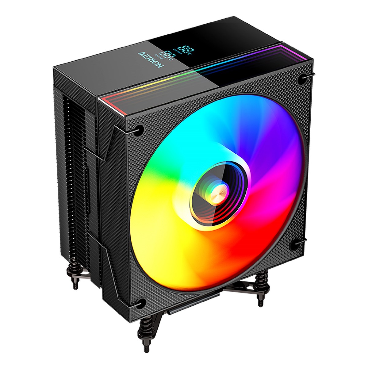 Cooler para Processador Aerion Titan - Intel / AMD - 120mm - Tela LCD - ARGB - Silencioso - Preto - CPU100BL