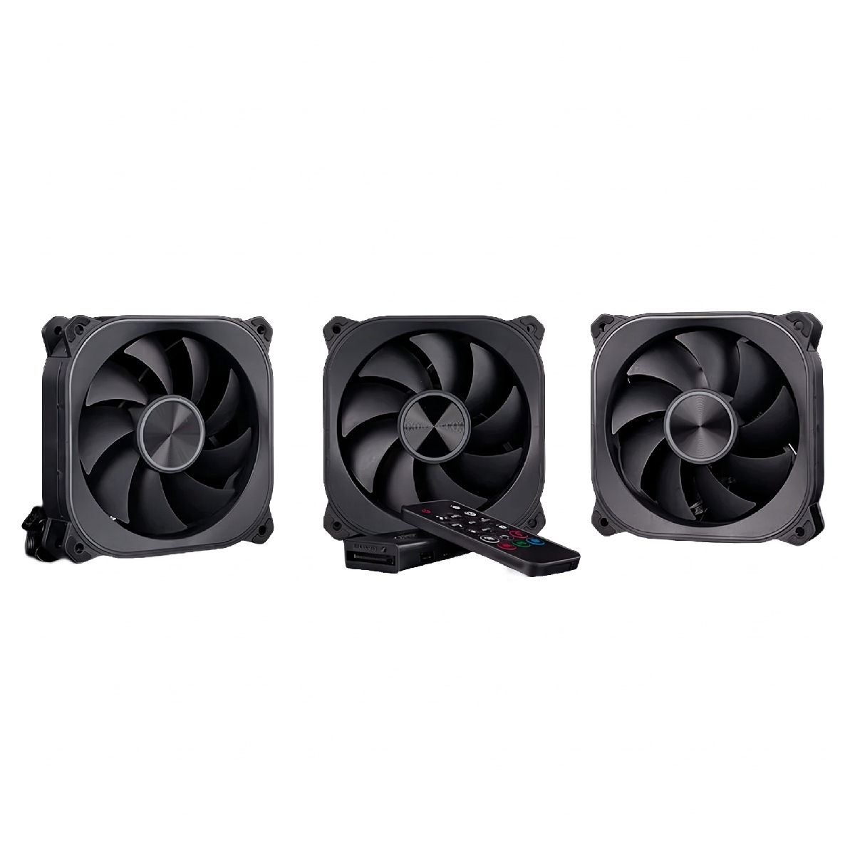 Kit 3 Coolers 120mm Aerion Veil S - LED ARGB - Controle Remoto e Controladora - Preto - FAN100