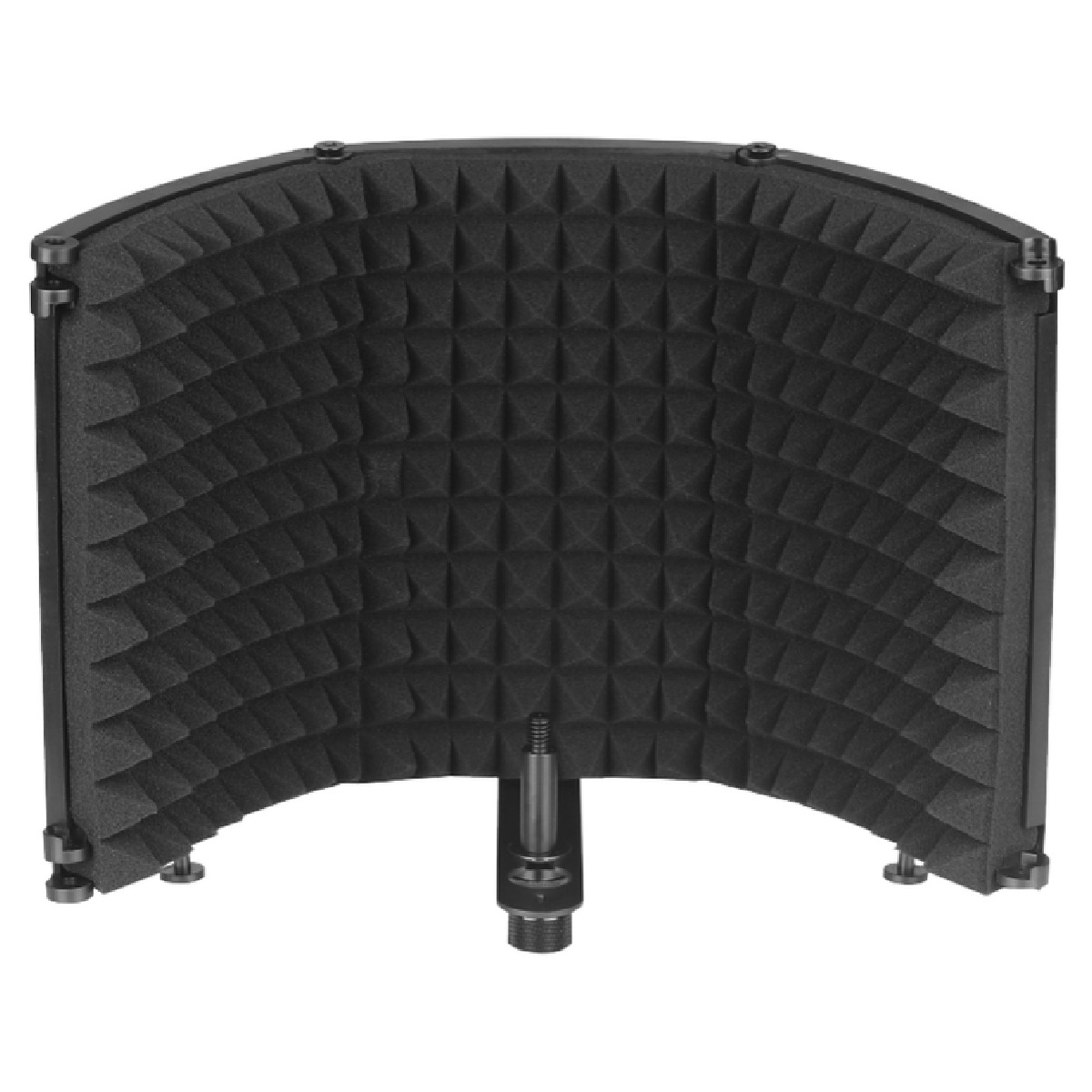 Escudo Acústico para Microfone C3Tech MI-P10BK - 3 Painéis Dobráveis - Espuma de Alta Densidade - Preto