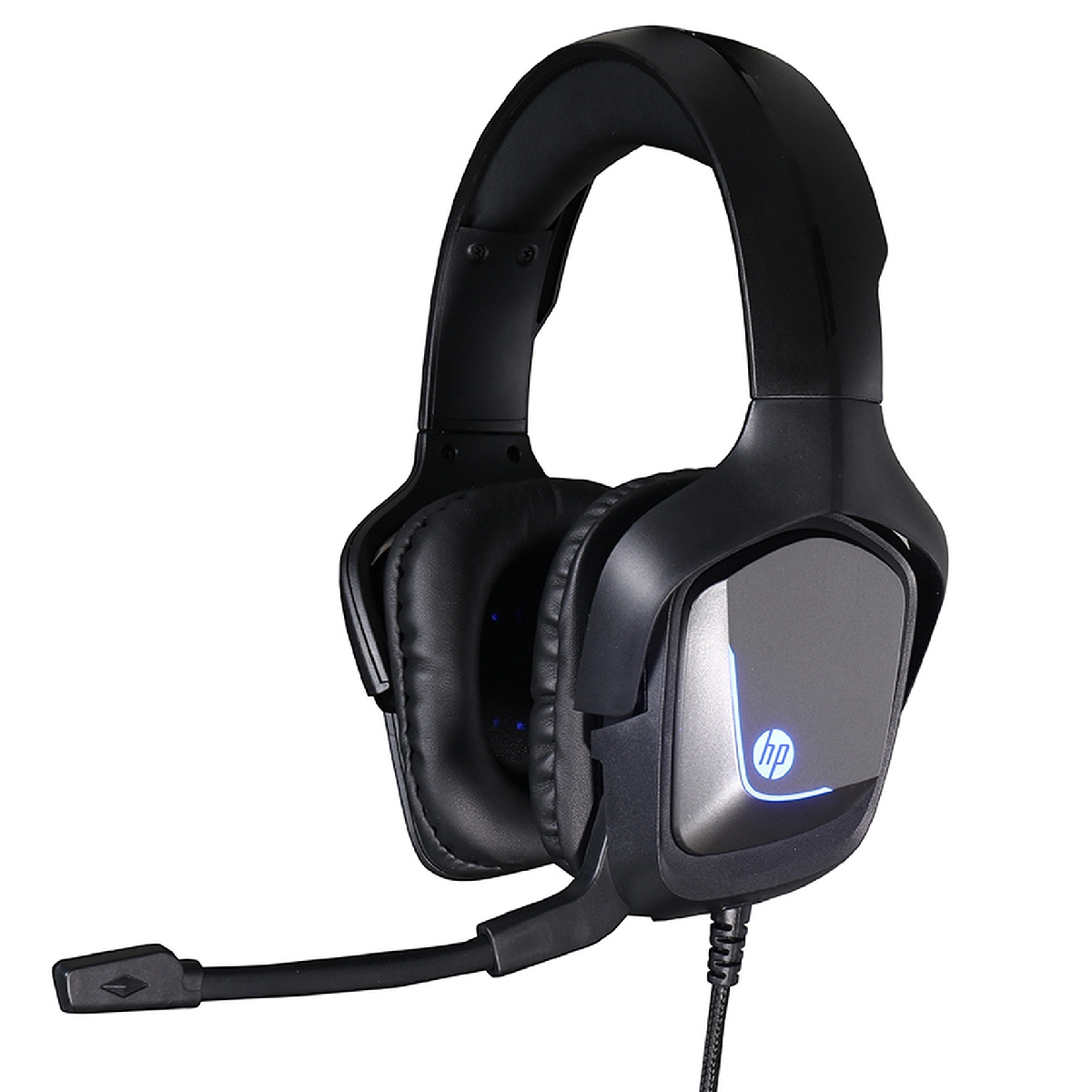 Headset Gamer HP H220 - P2 e USB - Driver 40mm - Microfone - Controle de Volume - Almofada em Tecido - Iluminação LED - Preto - 8AA11AA