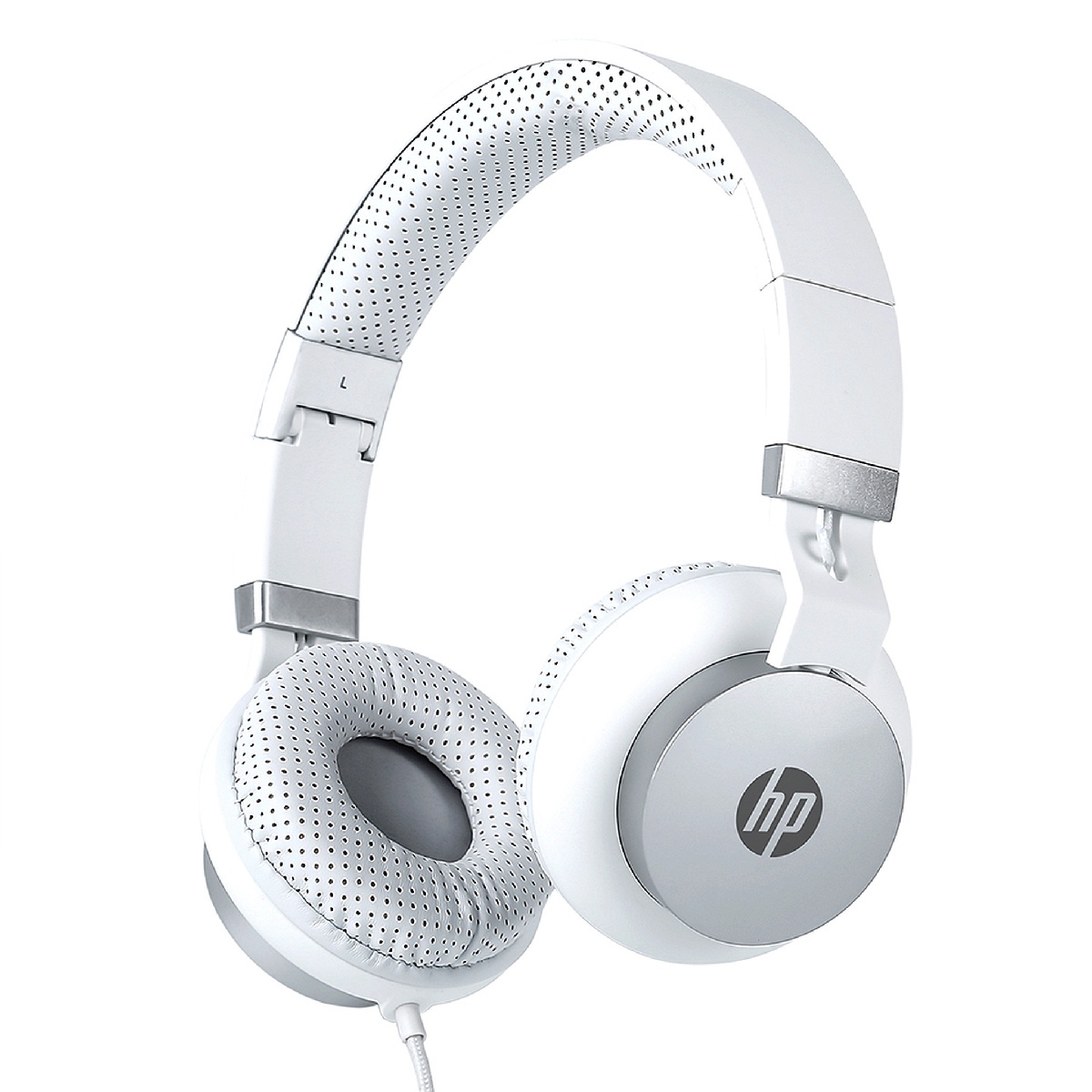 Headset HP DHH-1205 - Conexão P2 - Driver 50mm - Dobrável - Microfone Integrado - Revestimento em Nylon Trançado - Branco - 8YJ39AA