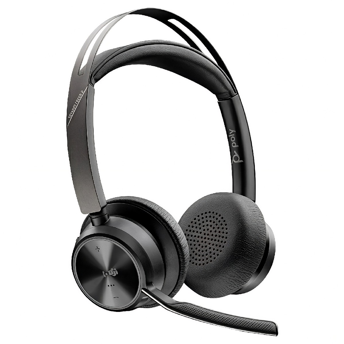 Headset HP Poly Voyager Focus 2 Teams - Sem Fio - Bluetooth e USB-C - Cancelamento de Ruído ANC - Preto - 9T9J6AA