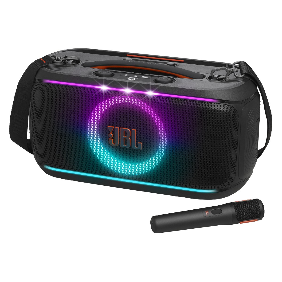 Caixa de Som JBL PartyBox On-The-Go 2 - 100W RMS - Bluetooth - Microfone Sem Fio - Bateria até 15h - Preta - JBLPARTYBOXOTG2BBR