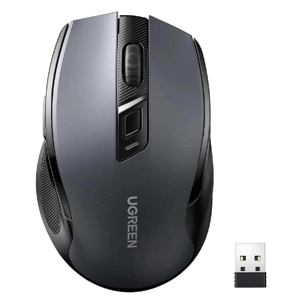 Mouse Ergonômico sem Fio Ugreen MU006 - 4000dpi - 6 Botões - 2.4GHz e Bluetooth - Preto