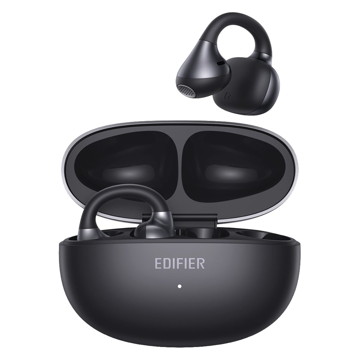 Fone de Ouvido Sem Fio Open-Ear Edifier TWS Comfo Bass - Bluetooth 6.1 - com Case Carregador - até 22 Horas de Bateria - IP55 - Preto