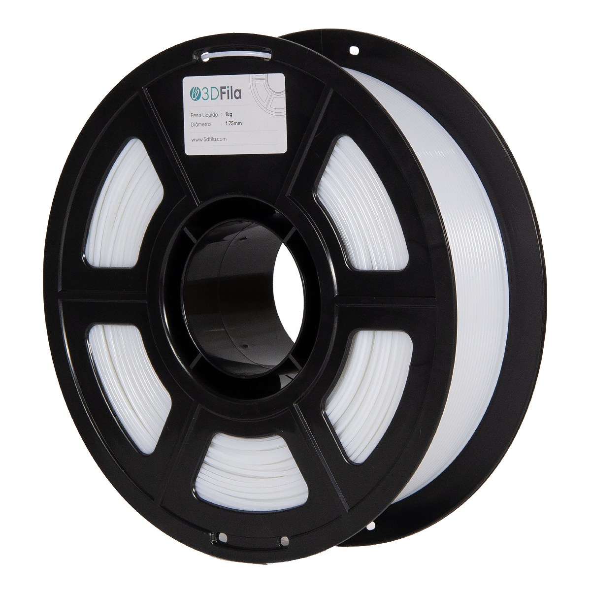 Filamento Para Impressora 3D - TPU Flex 95A Branco - 1Kg - 1,75mm - 3D Fila