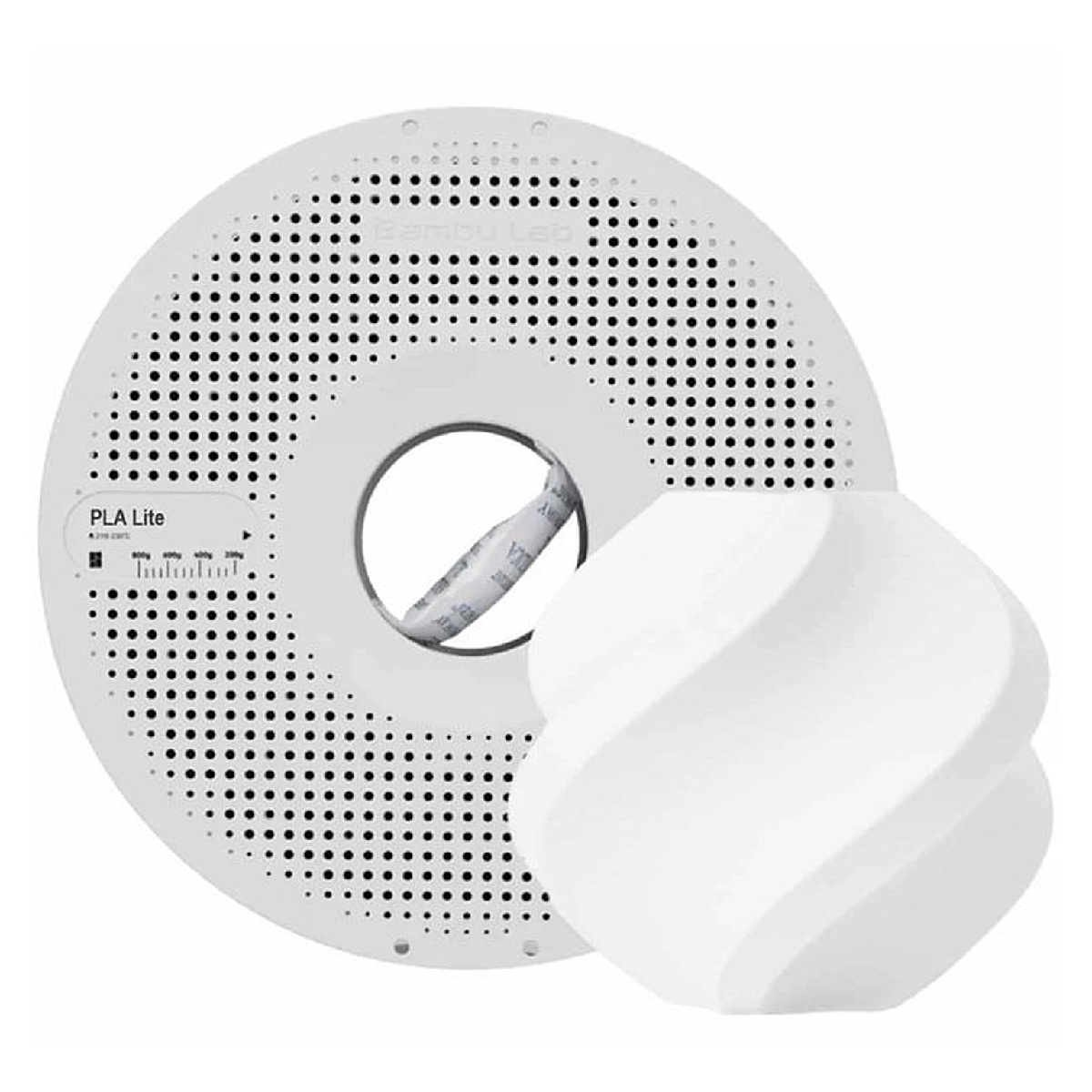 Filamento Para Impressora 3D - PLA LITE Branco - 1Kg - 1,75mm - Bambu Lab A18W01751000SPL