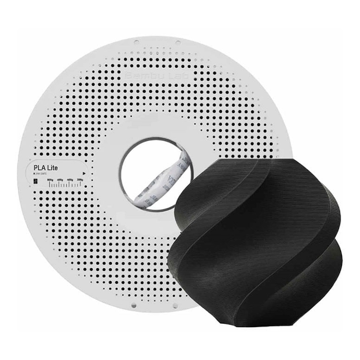 Filamento Para Impressora 3D - PLA LITE Preto - 1Kg - 1,75mm - Bambu Lab A18-K0-1.75-1000-SPL