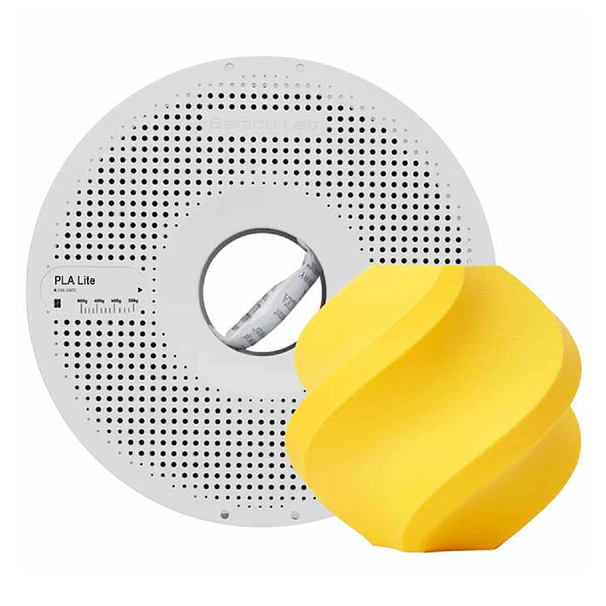 Filamento Para Impressora 3D - PLA LITE Amarelo - 1Kg - 1,75mm - Bambu Lab A18-Y0-1.75-1000-SPL