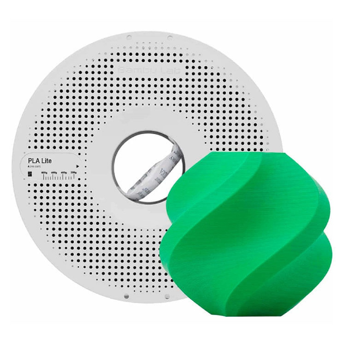 Filamento Para Impressora 3D - PLA LITE Verde - 1Kg - 1,75mm - Bambu Lab A18-G1-1.75-1000-SPL