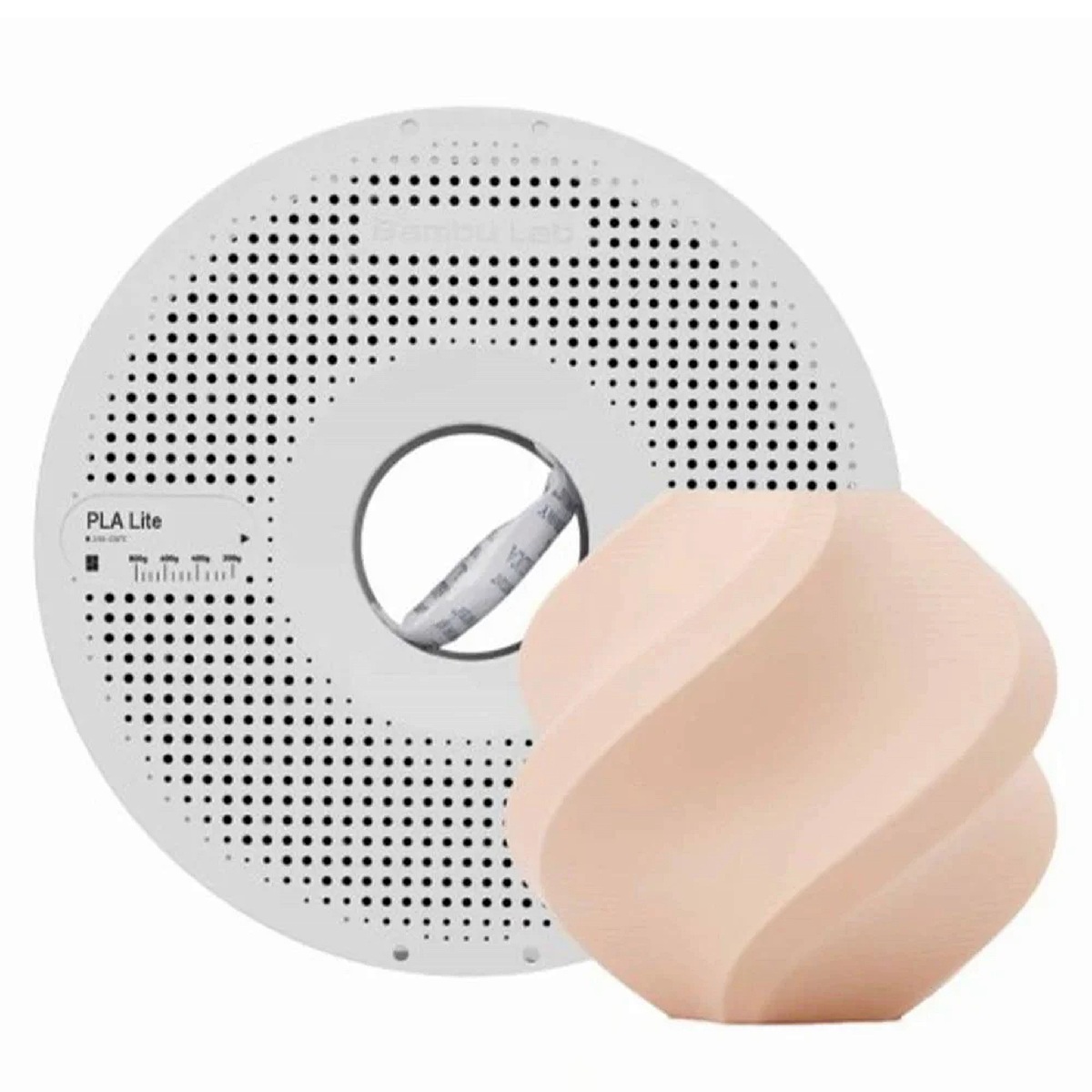 Filamento Para Impressora 3D - PLA LITE Bege Matte - 1Kg - 1,75mm - Bambu Lab A18-P0-1.75-1000-SPL