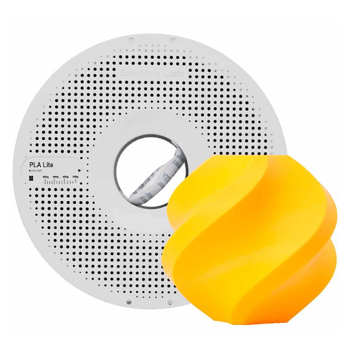 Filamento Para Impressora 3D - PLA LITE Amarelo Girassol - 1Kg - 1,75mm - Bambu Lab A18-Y1-1.75-1000-SPL