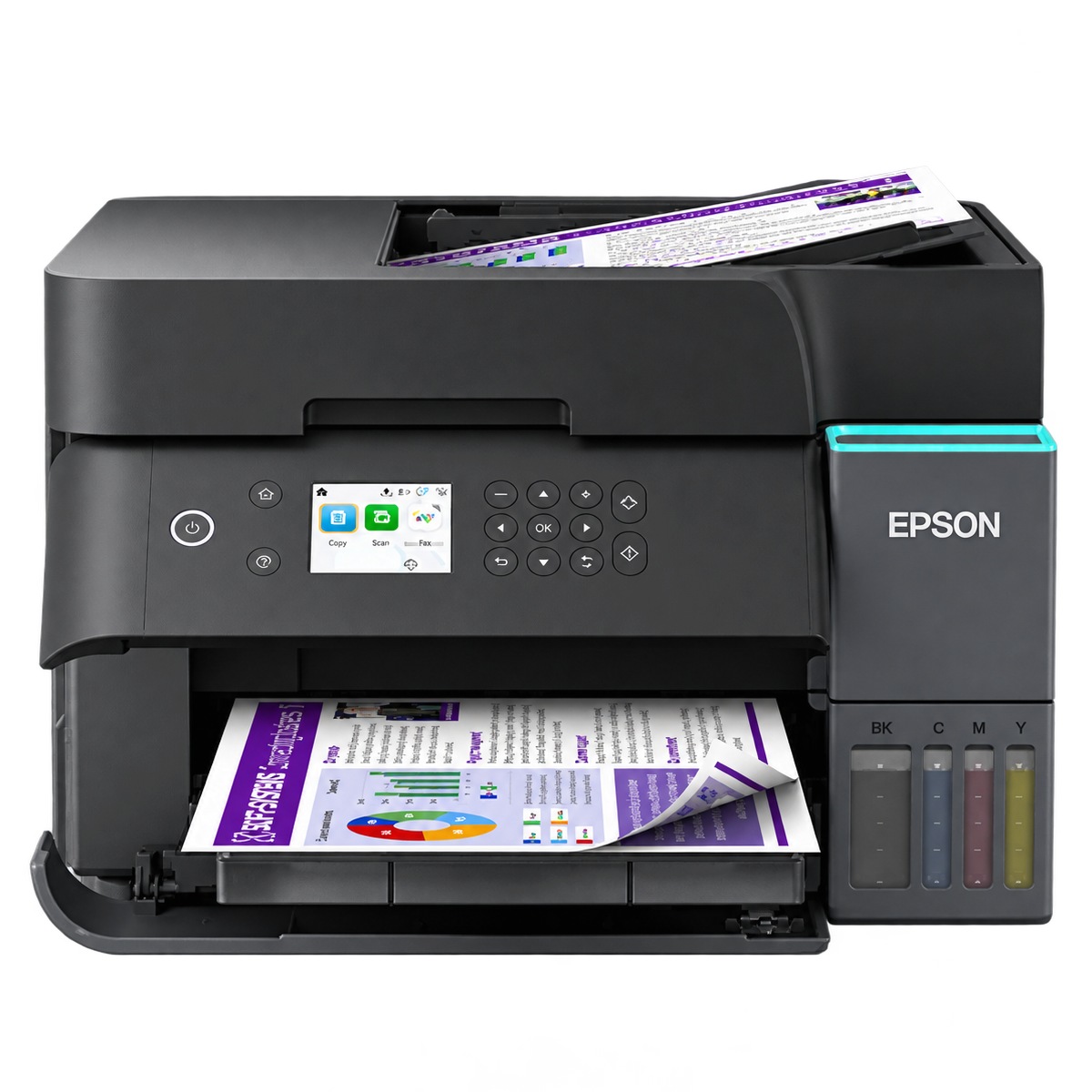 Multifuncional Epson EcoTank L6370 - Tanque de Tinta Colorida - Impressora, Copiadora e Scanner - Duplex Automático - ADF - USB, Rede, Wi-Fi Direct