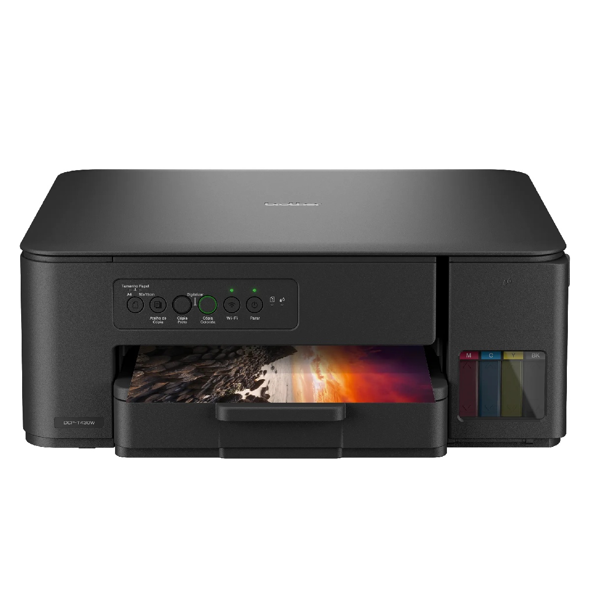 Multifuncional Brother Tanque de Tinta InkBenefit DCP-T430W - Colorida - USB, Wi-Fi - Imprime via Celular - Impressora, Copiadora e Scanner - Bivolt