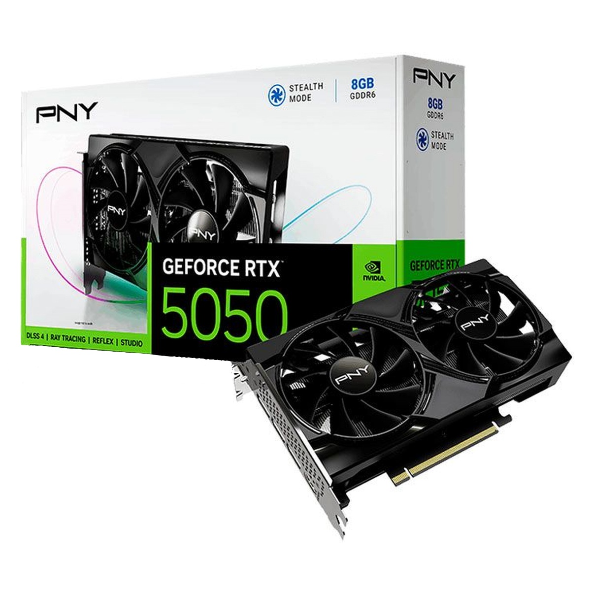 Placa de Vídeo GeForce RTX 5050 8GB GDDR6 128bits - Dual Fan - PNY VCG50508DFXPB1