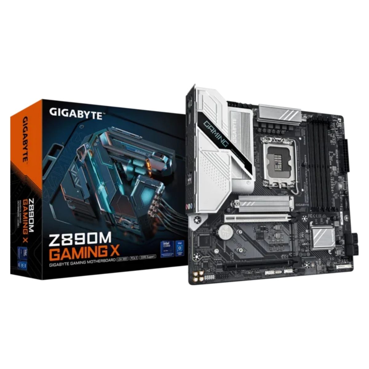 Placa Mãe Gigabyte Z890M GAMING X (LGA 1851 - DDR5 9066 O.C.) - Chipset Intel Z890 - HDMI/DisplayPort - Slot M.2 - Micro ATX