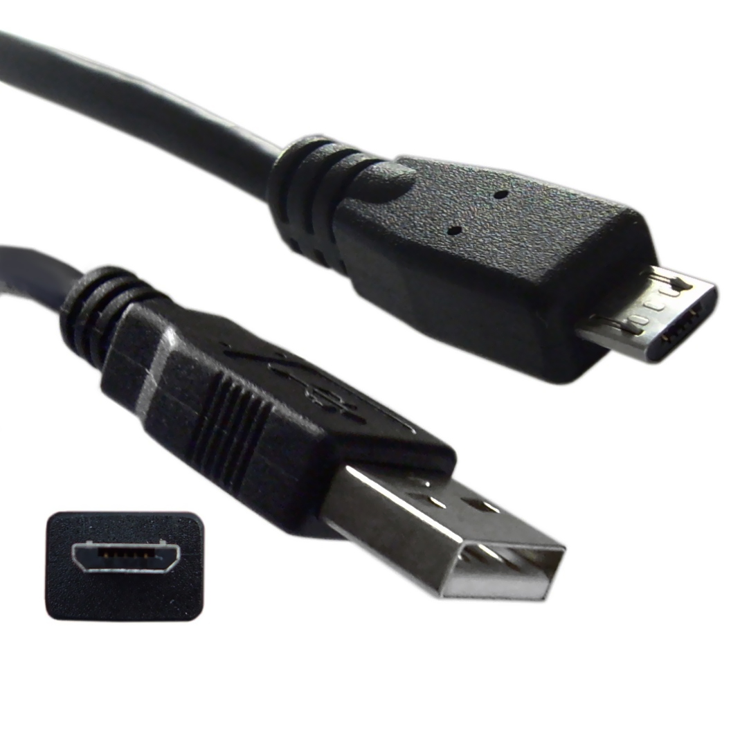 Cabo Micro USB para USB - 90cm - Preto - para Celulares, Tablets, Câmeras
