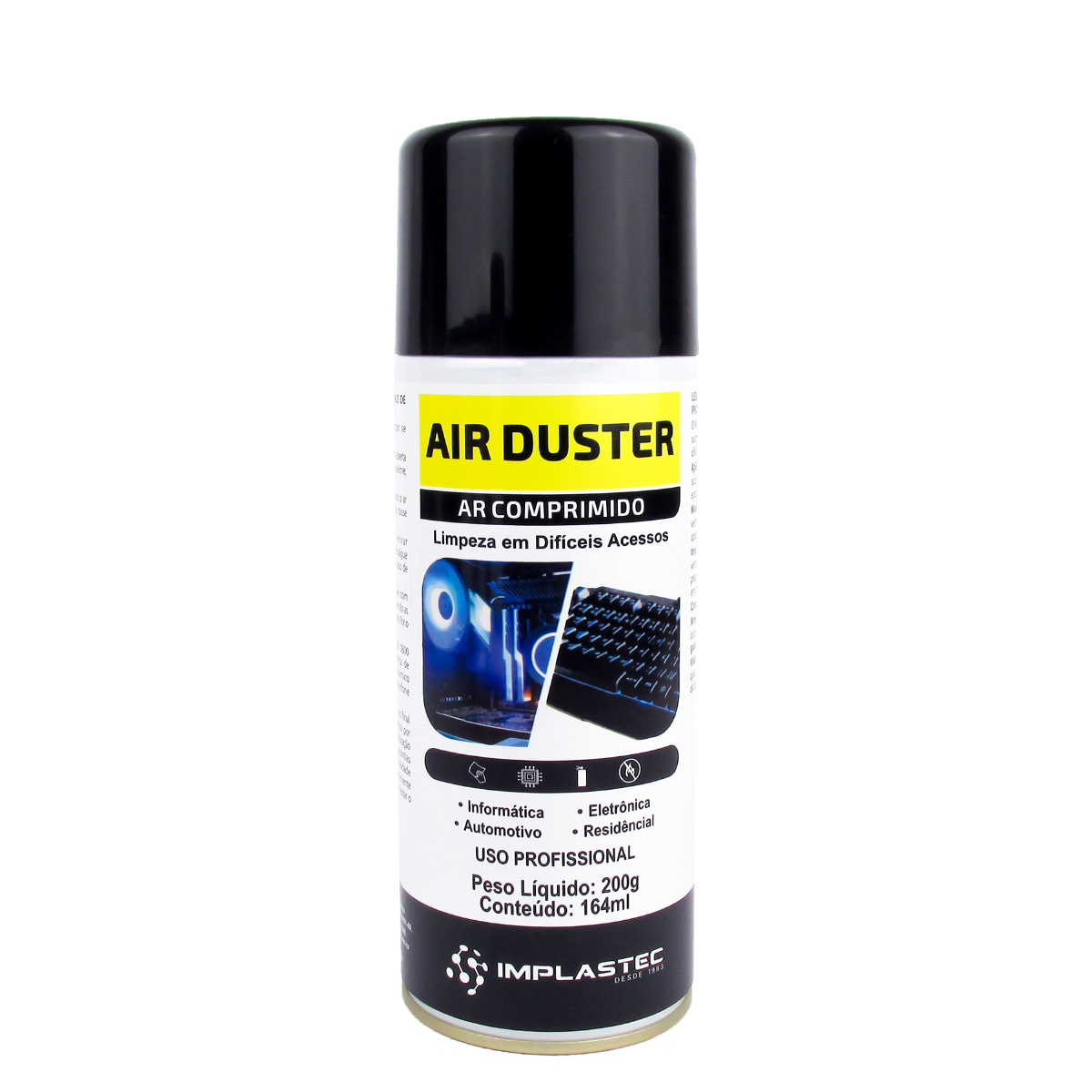 Air Duster Pro - Removedor de Pó - Ar Comprimido - 164ml - Implastec