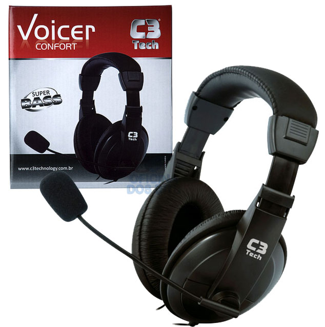 Headset C3Tech Voicer Comfort - Controle de Volume - Conector P2 - MI-2260ARC