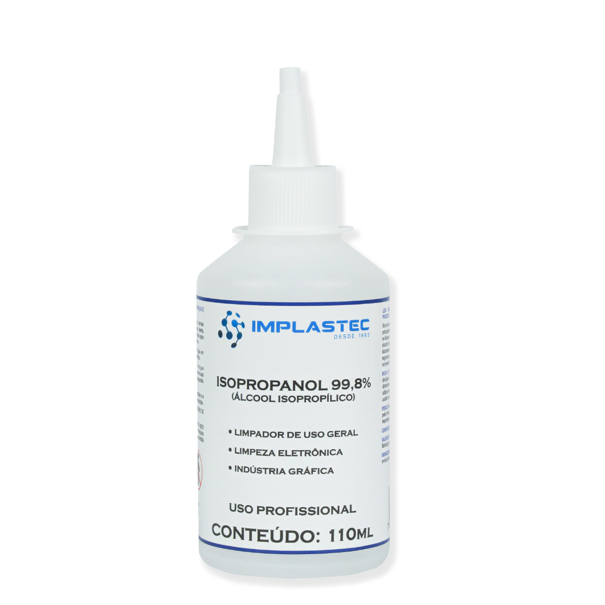 Alcool Isopropilico (Isopropanol) 110ml - Implastec