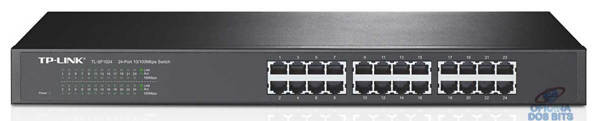 Switch 24 portas TP-Link TL-SF1024 - 100Mbps - para Rack 19