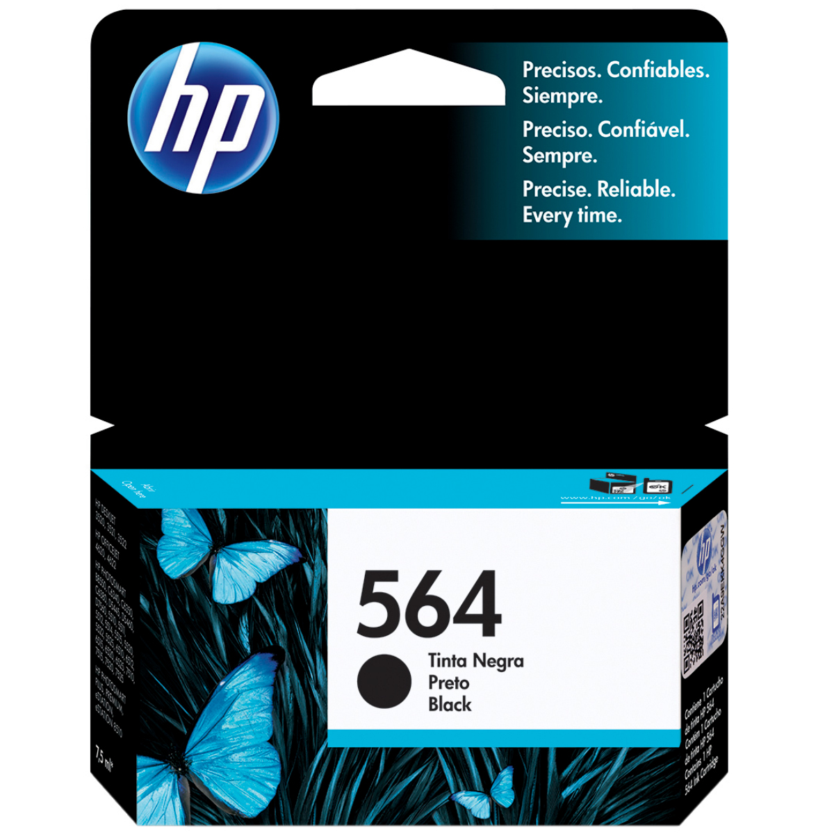 Cartucho HP 564 Preto - CB316WL - Para HP Photosmart: B8550, C6340, C6350, C6380, D5445, D5460, D7560, Plus, Premium, Premium Fax, Station