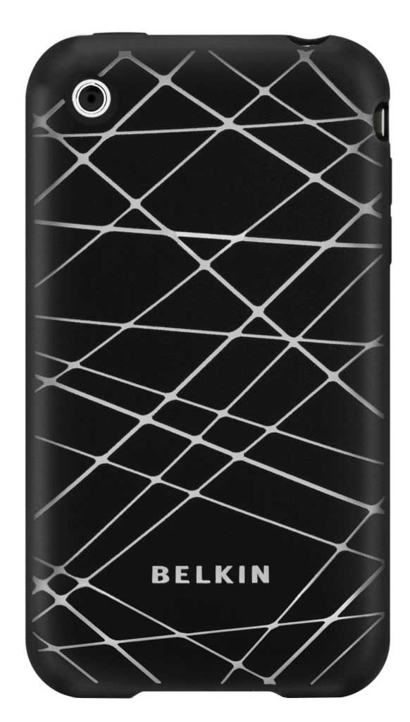 Capa para iPhone 3G - Belkin Grip Vector - Silicone Preto/Branco - F8Z474-BKC