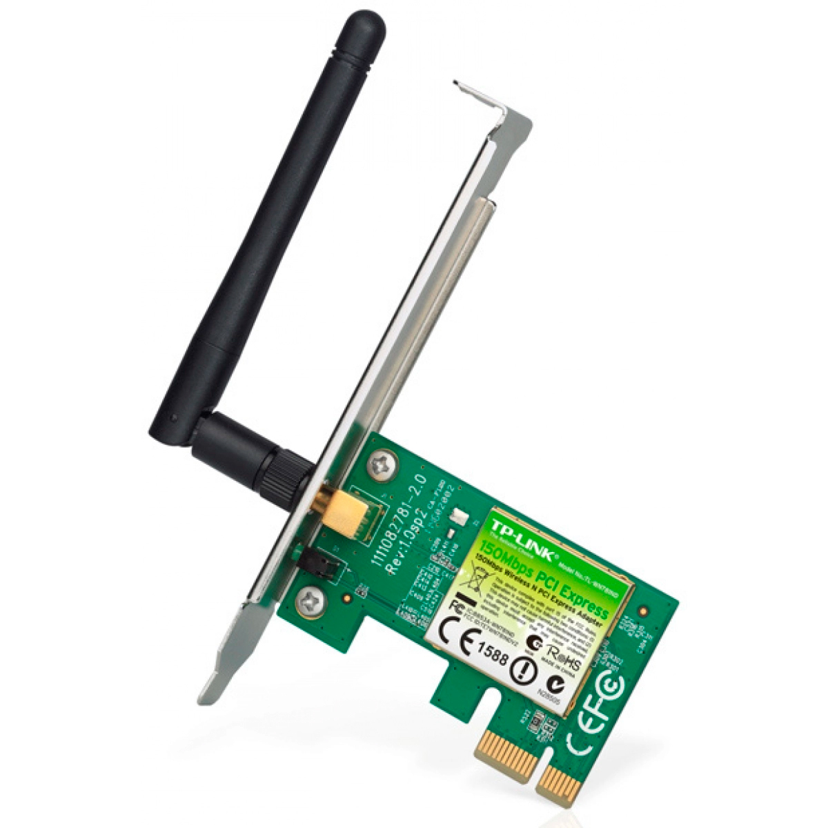 Placa de Rede Wi-Fi TP-Link TL-WN781ND - 150Mbps - PCI Express - Acompanha espelho Low Profile