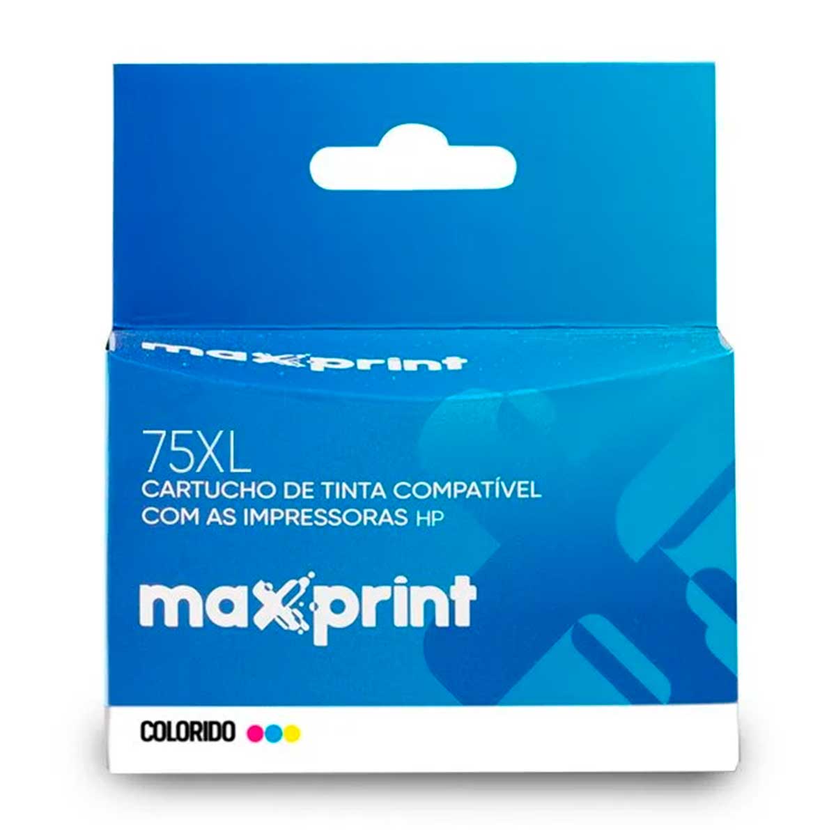 Cartucho compatível HP 75XL Colorido - CB338WL - Maxprint 6111741 - HP Deskjet D4260 / 4360 / C4280 / C4385 / C4480 / C5280 / C5360 / Officejet J5780 / J6480