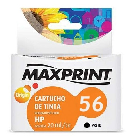 Cartucho compatível HP 56 Preto - C6656A - Maxprint 6111698 - Outlet