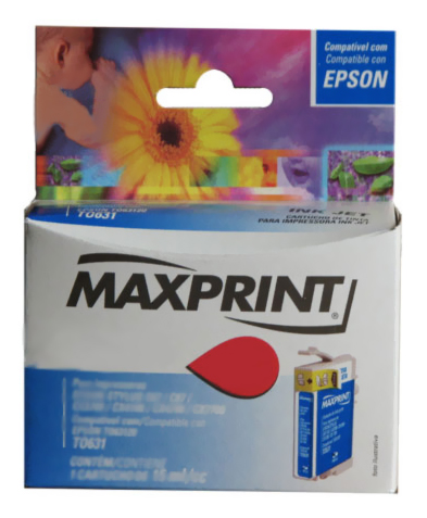 Cartucho compatível Epson T0631 Preto - Maxprint T063120 - Outlet