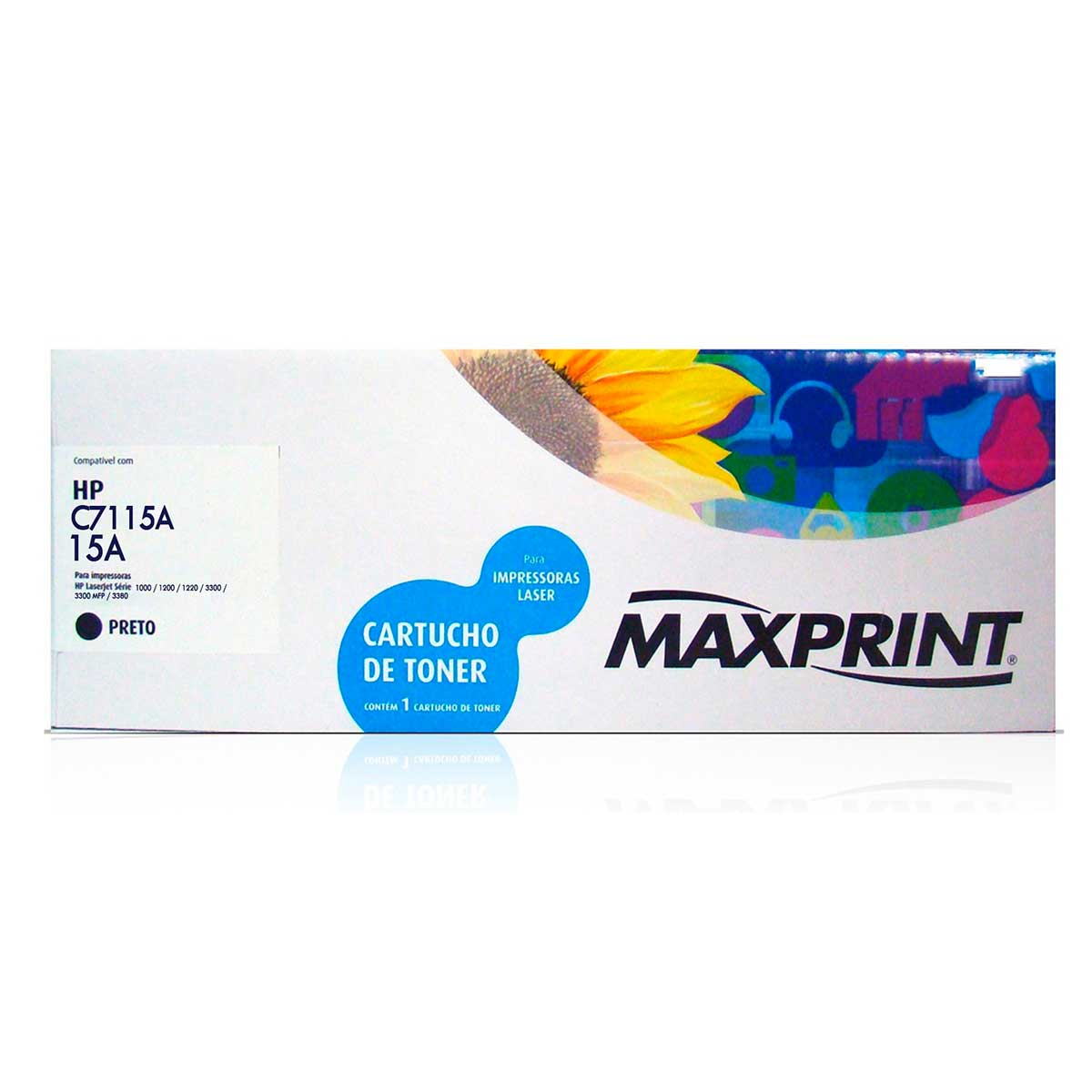 Toner compatível HP 15A - C7115A - Maxprint 562352 - Para LaserJet 1000, 1005, 1200, 1220, 3300, 3380