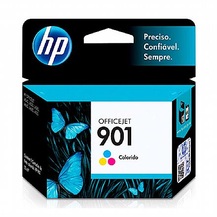 Cartucho - Cartucho HP 901 Colorido - CC656AL / CC656AB - para HP Officejet J4540, J4550, J4580, J4660, J4680, 4500