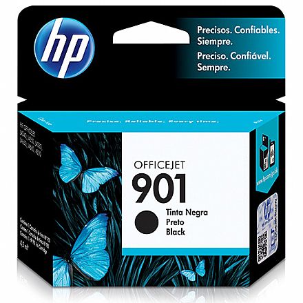 Cartucho - Cartucho HP 901 Preto - CC653AL / CC653AB - para HP Officejet J4540, J4550, J4580, J4660, J4680, 4500