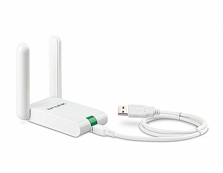 Placas e Adaptadores de rede - USB Adaptador Wi-Fi TP-Link TL-WN822N - 300Mbps - 2 antenas