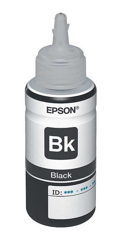 Cartucho - Refil de Tinta Epson T664120 - 70ml - Preto - Para Multifuncionais Tanque de Tinta Epson L110/L210/L220/L355/L365/L375/L380/L395/L495/L555