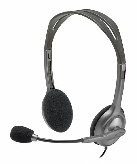 Fone de Ouvido - Headset Logitech H110 - com Redução de Ruídos - Conector P2 3.5mm - 981-000305