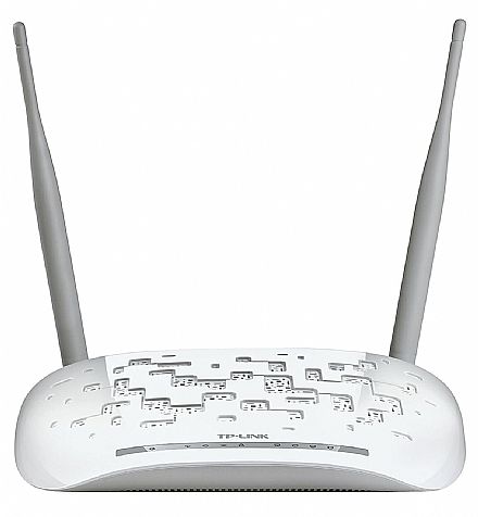 Modem - Modem ADSL2+ e Roteador Wireless TP-Link TD-W8961N - 300Mbps - 2 Antenas de 5dBi