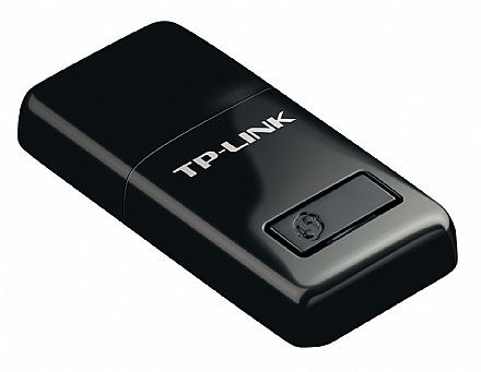 Placas e Adaptadores de rede - USB Adaptador Wi-Fi TP-Link TL-WN823N - 300Mbps - Modo Soft AP - Botão Wi-Fi Protected Setup