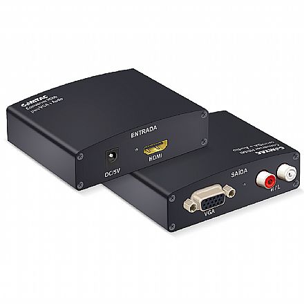 Cabo & Adaptador - Conversor HDMI para VGA com Áudio - Comtac 9219