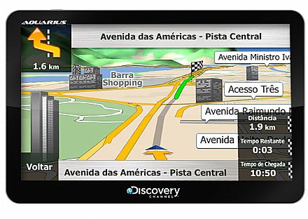 GPS - GPS Discovery Channel - Aquarius - Tela 7" Slim com TV Digital - Mapas 3D - Alerta Radar - MTC 3572