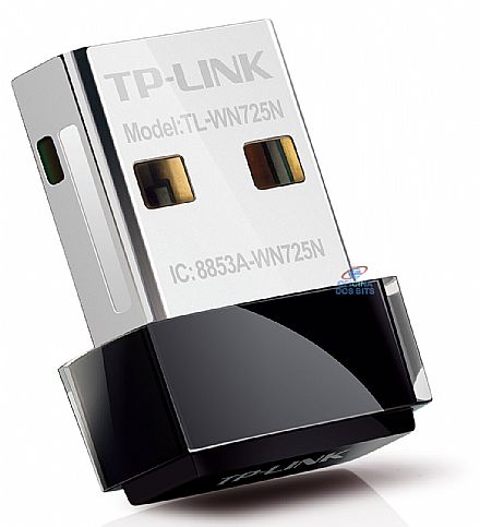 Placas e Adaptadores de rede - USB Adaptador Wi-Fi TP-Link TL-WN725N Nano - 150Mbps
